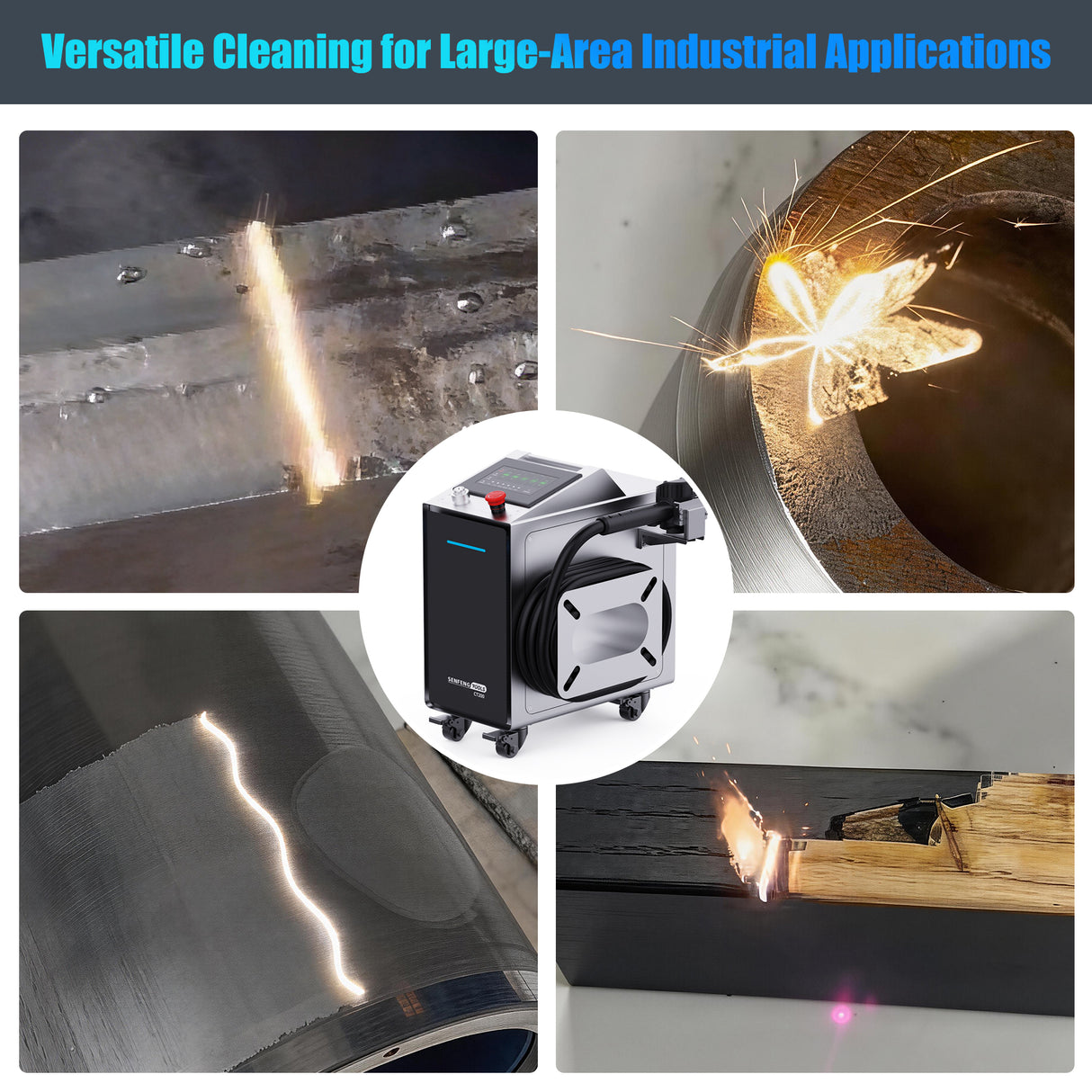 Senfeng Tools Pulsed Flat-Top Beam Laser Cleaner for Precise & Consistent Surface Cleaning
