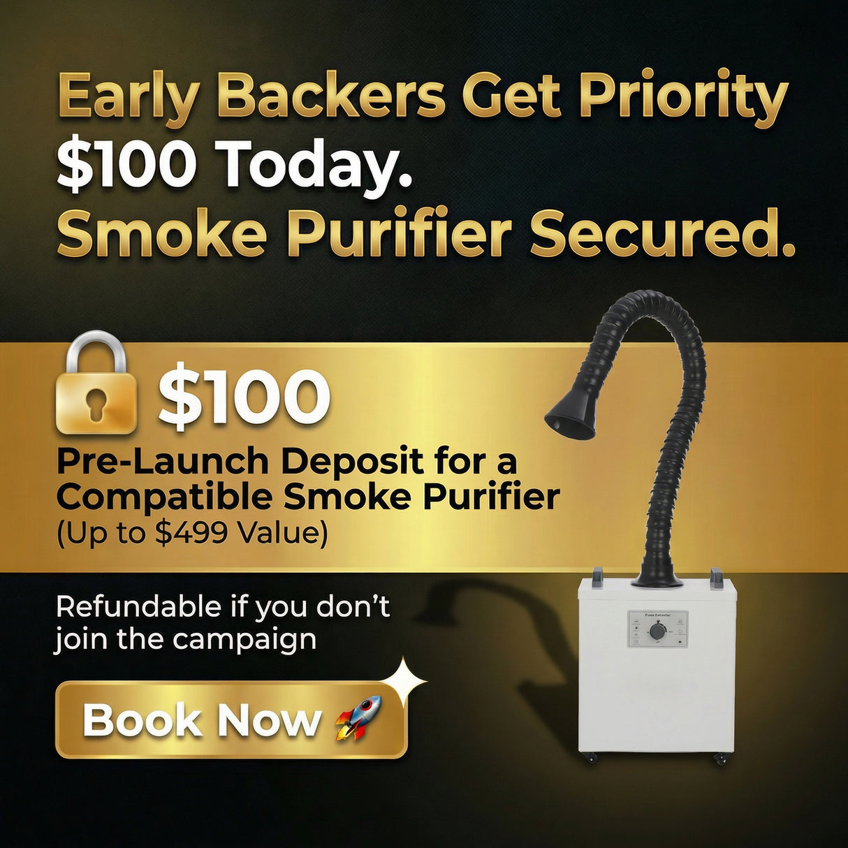 Pre-Launch Deposit for a Compatible Smoke Purifier