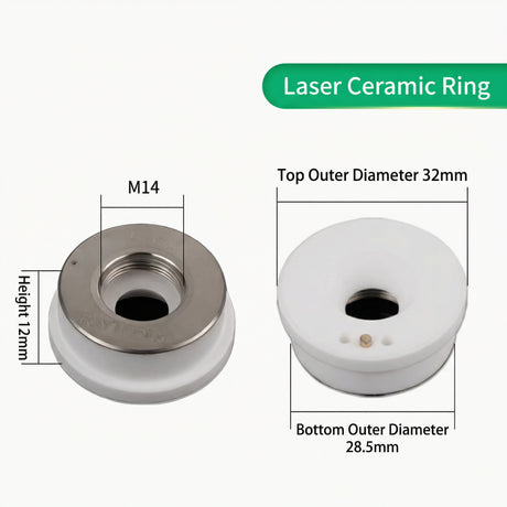 RAYTOOLS | Ceramic Nozzle Holder D32 H12 M14 for Laser Cutting Head