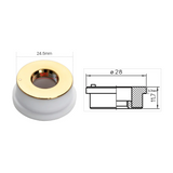 PRECITEC | Ceramic Nozzle Holder D28 H11.7 M11 for Laser Cutting Head