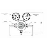 High Quality Oxygen Regulater for Laser Cutting & Welding